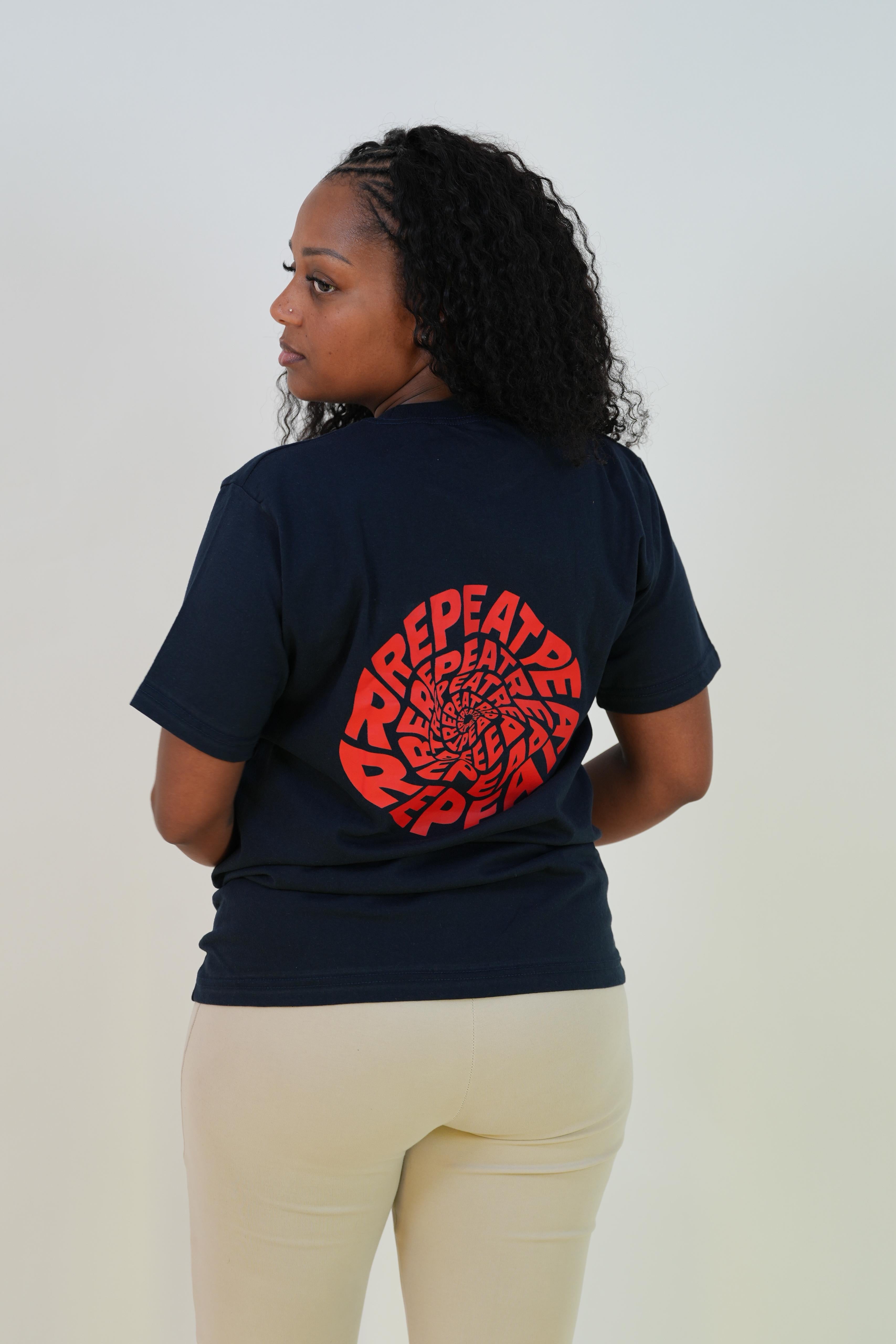 Repeat T-shirt — Navy
