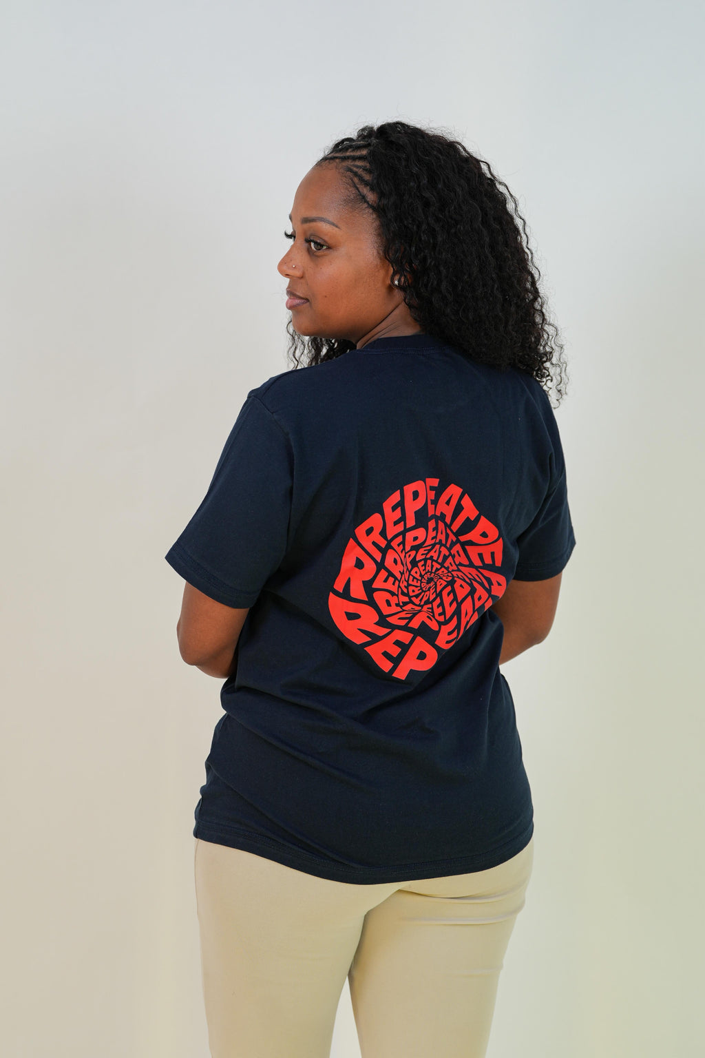 Repeat T-shirt — Navy